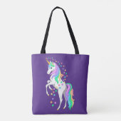  opfokregenboogvaar Unicorn Falling Stars Tote Bag (Achterkant)