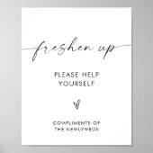 Opfrissen Bruiloft Badkamer Mand teken Poster (Voorkant)