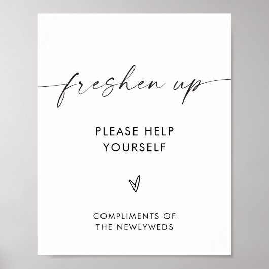 Opfrissen Bruiloft Badkamer Mand teken Poster (Voorkant)