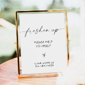 Opfrissen Bruiloft Badkamer Mand teken Poster