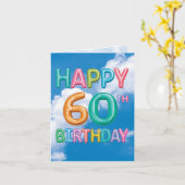 Opgeblazen berichten Mijlpalen 60 - Verjaardag Kaart (Gele Bloem)