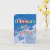 Opgeblazen berichten Verloving Kaart (Gele Bloem)