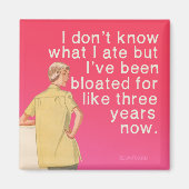 Opgeblazen, grappig met een stompe kaart. Bluntca Magneet (Voorkant)