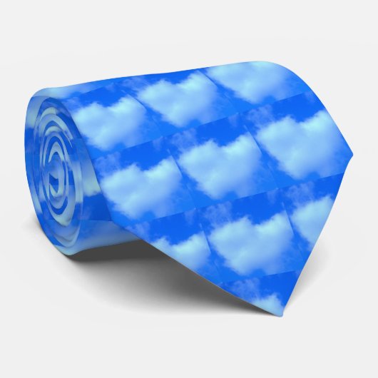 Opgeblazen Hartvormige Wolken Band Stropdas (Opgerold)