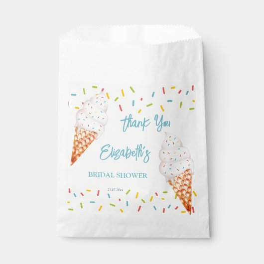 Opgeblazen ijs vrijgezellenfeest bedankt bedankzakje (Voorkant)