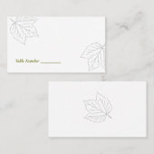 Opgeblazen Maple Leaf Table Number Kaarten Plaatskaartje (Voorkant / Achterkant)