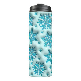 Opgeblazen sneeuwvlokken Puffy Tumbler: Snip in de Thermosbeker