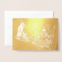 Opgebonden Scarecrow Custom Names Happy Halloween Folie Kaarten