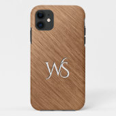 Opgeborgen koperen monogrammen Case-Mate iPhone case (Achterkant)