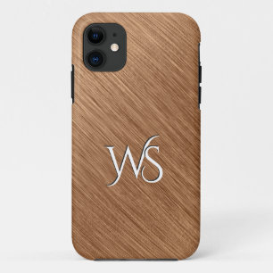 Opgeborgen koperen monogrammen Case-Mate iPhone case