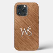 Opgeborgen koperen monogrammen Case-Mate iPhone case (Achterkant)
