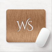 Opgeborgen koperen monogrammen muismat (Met muis)