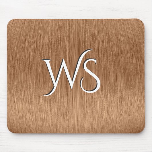 Opgeborgen koperen monogrammen muismat (Voorkant)