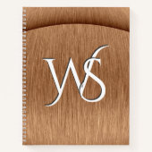 Opgeborgen koperen monogrammen notitieboek (Voorkant)