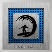 Opgeborgen metalen uiterlijk surfbaar poster (Voorkant)