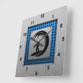 Opgeborgen metalen uiterlijk surfbaar vierkante klok (Hoek)