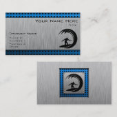 Opgeborgen metalen uiterlijk surfbaar visitekaartje (Voorkant / Achterkant)