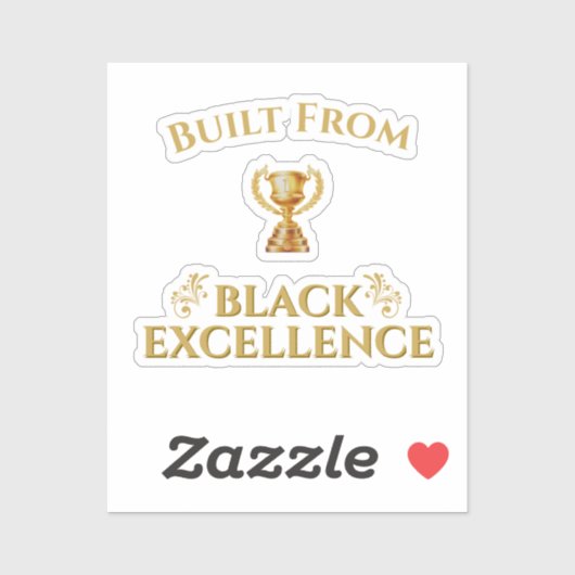 Opgebouwd uit het Black Excellence-erfgoed Sticker (Vel)