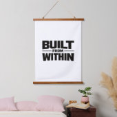 Opgebouwd Van Binnenuit Krachtig Motiverend Citaat Hangend Wandkleed (Slaapkamer)