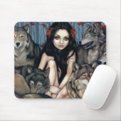 "Opgebracht door Wolven" Mousepad Muismat (Met muis)