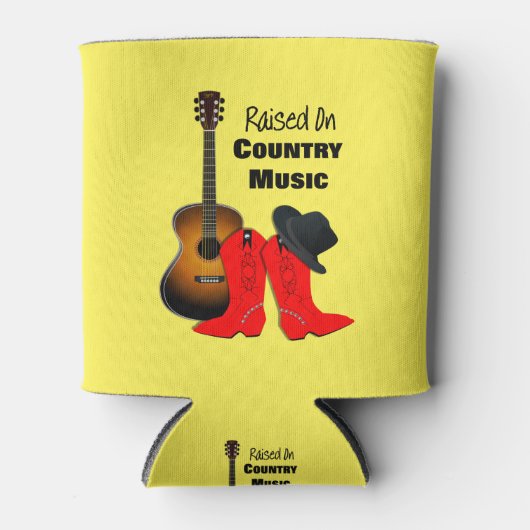 Opgebracht op country Music Cool Cowgirl Thleed Blikjeskoeler (Voorkant)