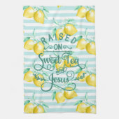 Opgebracht op Sweet Tea en Jesus | Lemon Pattern Theedoek (Verticaal)