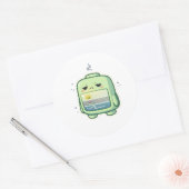 Opgebrand Ronde Sticker (Envelop)