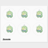 Opgebrand Ronde Sticker (Vel)
