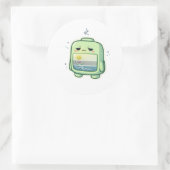 Opgebrand Ronde Sticker (Tas)