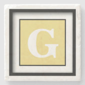 Opgebufferd leder Formele monochromatische Stenen Onderzetter (Voorkant)