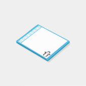 opgebundelde pinguïn post-it® notes (Schuin)