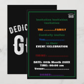 OPGEDRAGEN AAN GOD AAN TE PASSEN KOEL WITTE TEKST KAART (Voorkant / Achterkant)