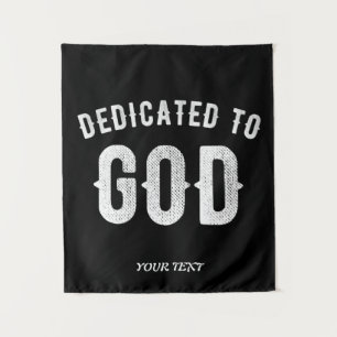 OPGEDRAGEN AAN GOD AAN TE PASSEN KOEL WITTE TEKST WANDKLEED