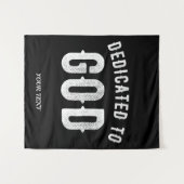 OPGEDRAGEN AAN GOD AAN TE PASSEN KOELWITTE TEKST WANDKLEED (Voorkant (horizontaal))