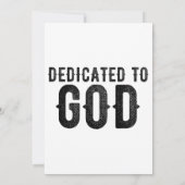 OPGEDRAGEN AAN GOD  AANPASBARE COOLE ZWARTE LETTER KAART (Achterkant)