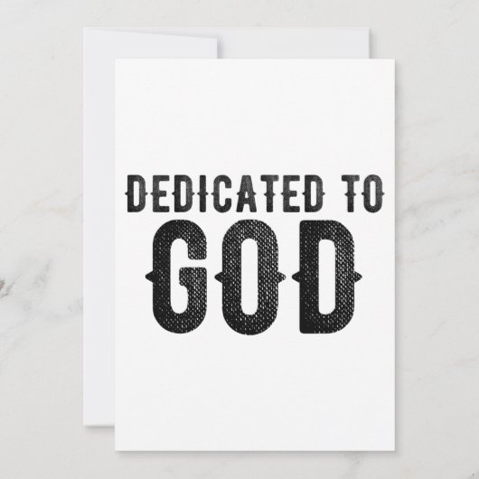 OPGEDRAGEN AAN GOD  AANPASBARE COOLE ZWARTE LETTER KAART (Achterkant)