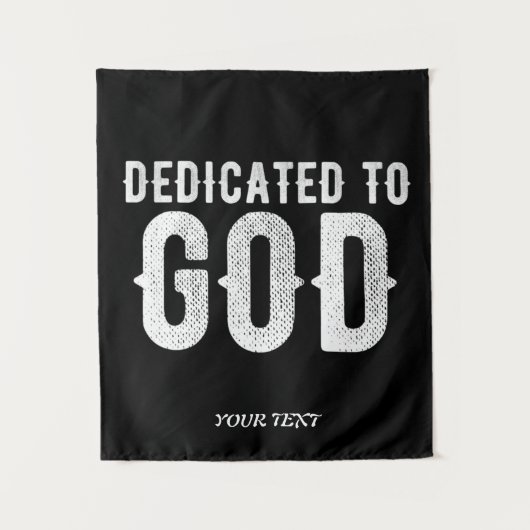 OPGEDRAGEN AAN GOD COOLE AANPASBARE WITTE WANDKLEED (Voorkant)