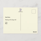 Opgedragen aan helden briefkaart (Achterkant)