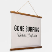 Opgegaan in Surfen Aangepaste Strandhuis Decoratie Hangend Wandkleed (Gebogen)