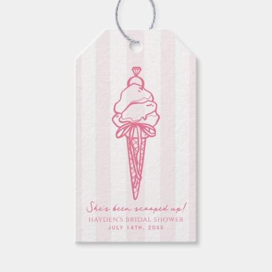 Opgegeten Ijs Bruids Verlovingsfeest Cadeaulabel (Voorkant)
