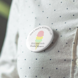 Opgegeten Ijs Bruidsdouche Ronde Button 5,7 Cm