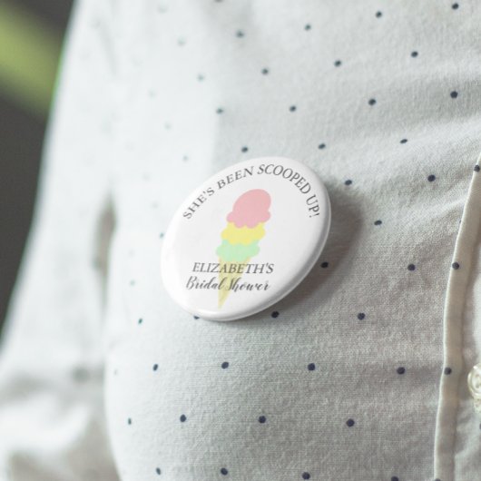 Opgegeten Ijs Bruidsdouche Ronde Button 5,7 Cm
