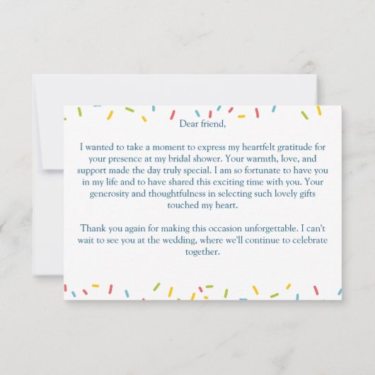 Opgegeten ijs bruidsshower bedankt (Achterkant)