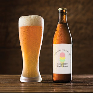 Opgegeten Ijs Bruiloftsborrel Bier Etiket