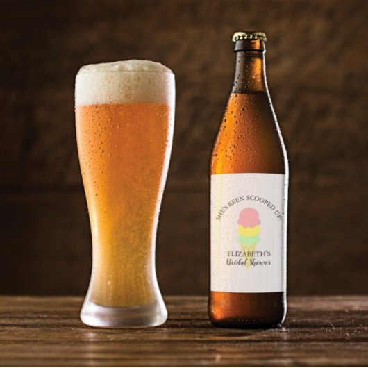 Opgegeten Ijs Bruiloftsborrel Bier Etiket