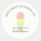 Opgegeten Ijs Bruiloftsborrel Ronde Sticker (Voorkant)