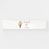 Opgegeten Ijs Cute Bruiloftsborrel Spandoek (Horizontaal)