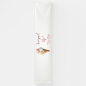 Opgegeten Ijs Cute Bruiloftsborrel Spandoek (Verticaal)