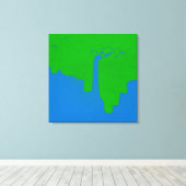 Opgegoten canvasprint met spanframe canvas afdruk (Insitu (Houten vloer))