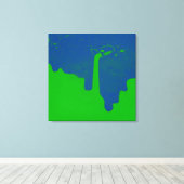 Opgegoten canvasprint met spanframe canvas afdruk (Insitu (Houten vloer))